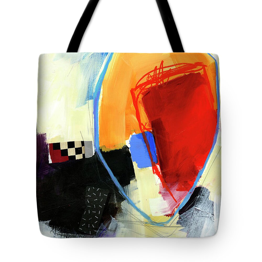 Abstract Art Tote Bag featuring the painting Summers Edge #4 by Jane Davies