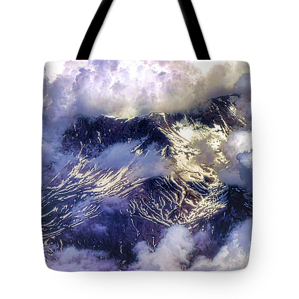 French Tote Bag featuring the photograph Over the Mighty Mountains by Olivier Le Queinec