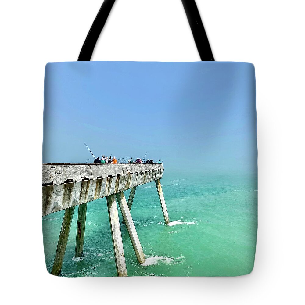 Pier Tote Bag featuring the photograph Pacifica Pier 2 by Julie Gebhardt