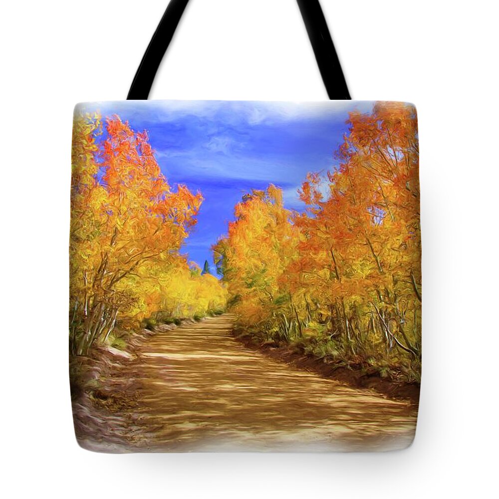 Aspens Tote Bag featuring the photograph Painted Aspens by Steph Gabler