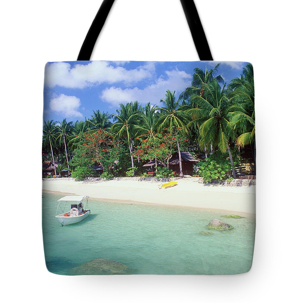 Palm Trees At Sandy Chaweng Beach Tote Bag by Otto Stadler