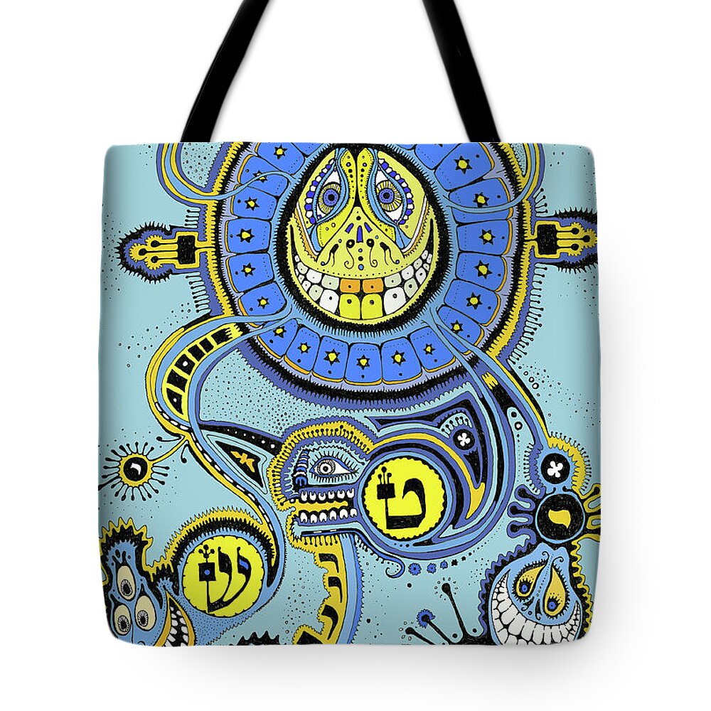 Pancakes Tote Bag featuring the painting Pancakes by Yom Tov Blumenthal