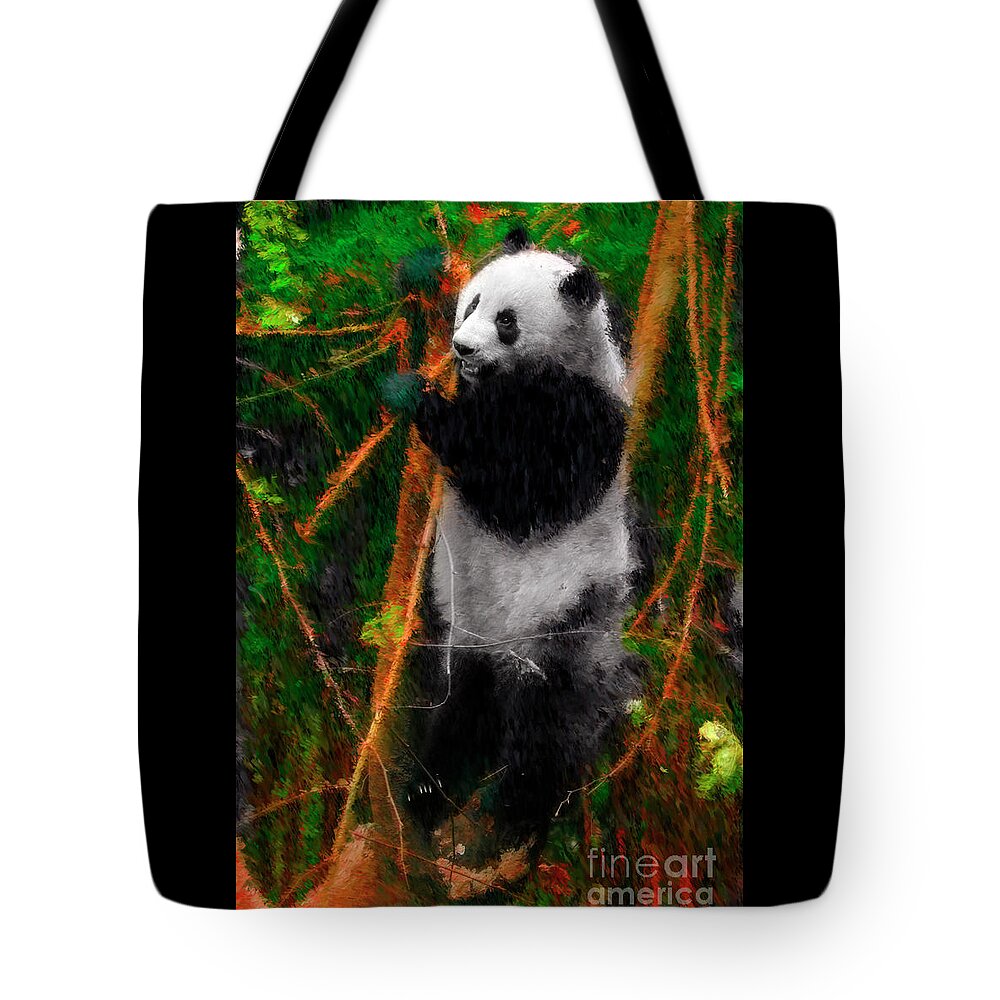  Tote Bag featuring the photograph Panda Bear Lunch by Blake Richards