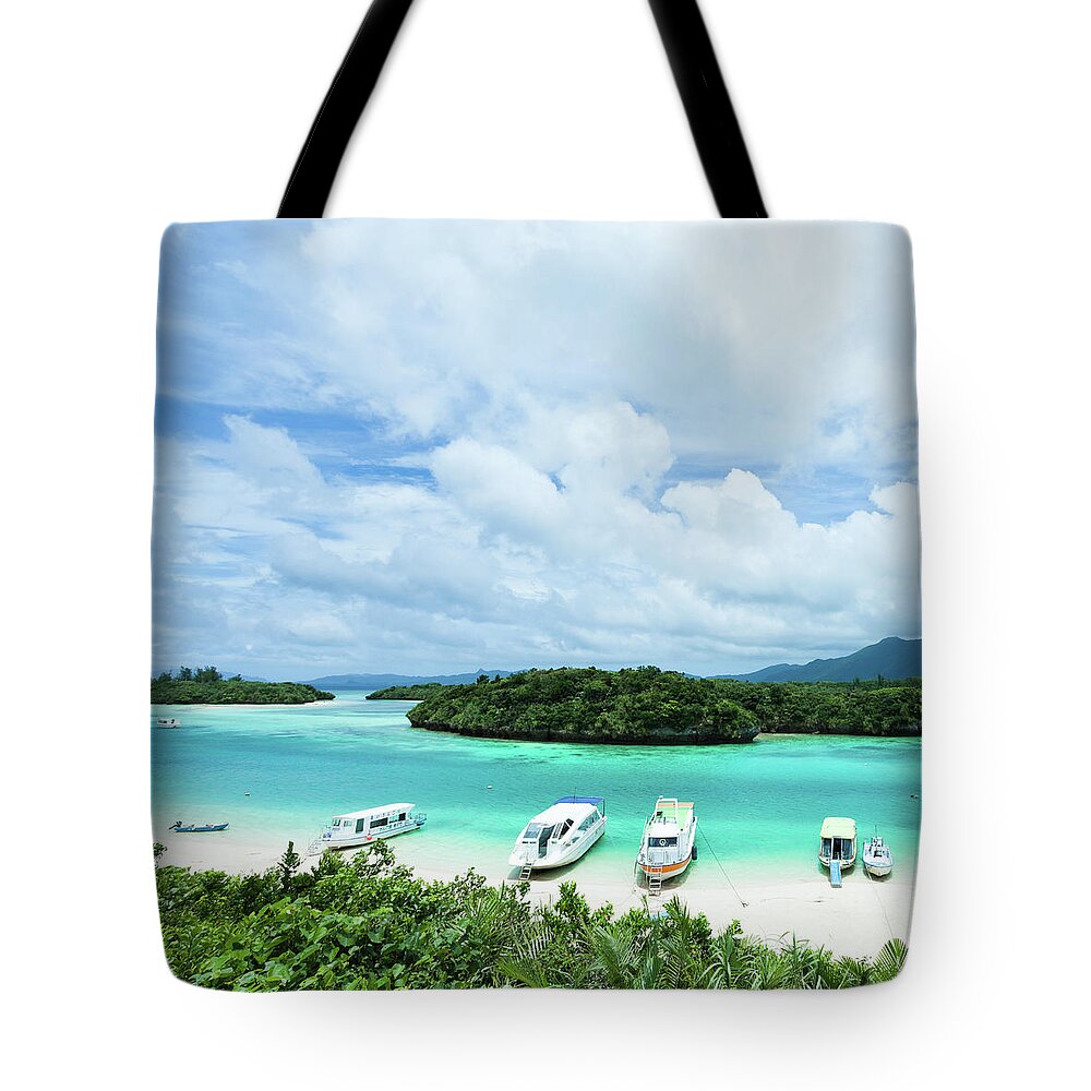 Scenics Tote Bag featuring the photograph Paradise Lagoon Of Tropical Island by Ippei Naoi