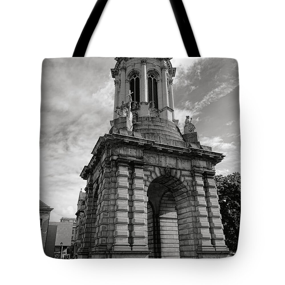 Dublin Tote Bag featuring the photograph Parliament Square Campanile at Dublin Trinity College by Olivier Le Queinec