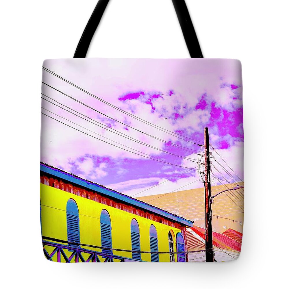 Abstract Tote Bag featuring the photograph Party Lights Too by Debra Grace Addison