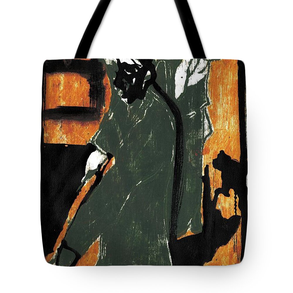 Ink Tote Bag featuring the painting Passing dog by Edgeworth Johnstone