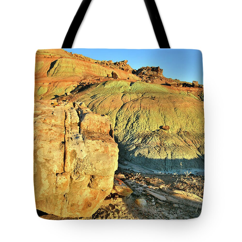 Bentonite Dunes Tote Bag featuring the photograph Pastel Colored Dunes near Moab Utah by Ray Mathis