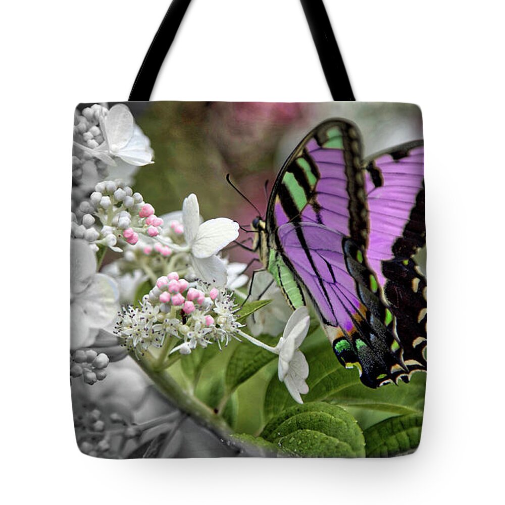 Butterfly Tote Bag featuring the photograph Pastel Papillon by Dennis Baswell