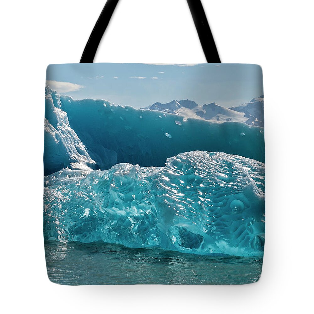 Scenics Tote Bag featuring the photograph Patagonia Iceberg Medley by Marc Shandro