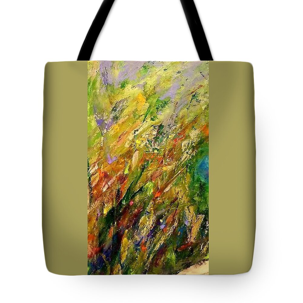 Shore Tote Bag featuring the mixed media Pathway Shown by Elita Barnhart