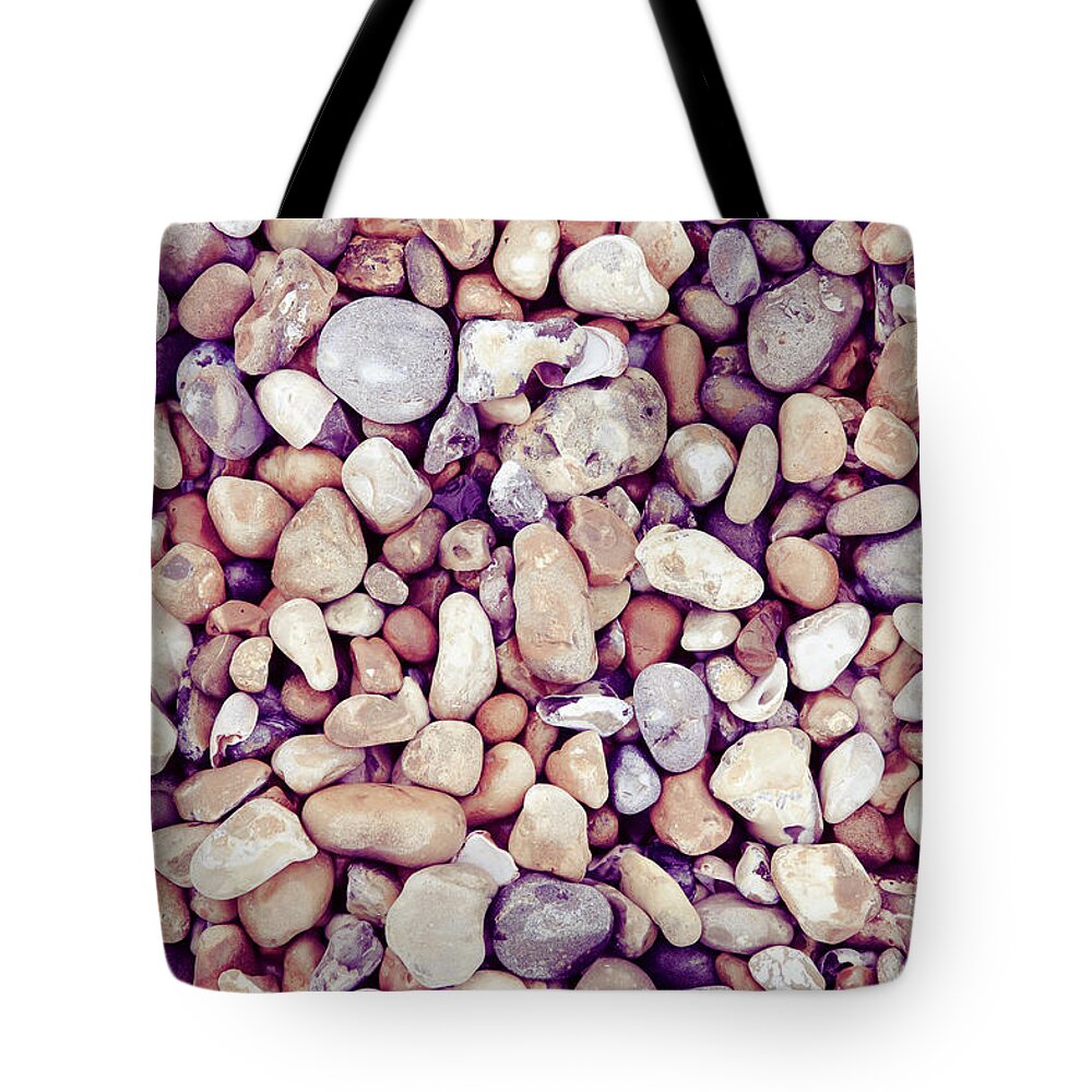 Bexhill Tote Bag featuring the photograph Pebbles On Beach by Nadia Swindell Photography