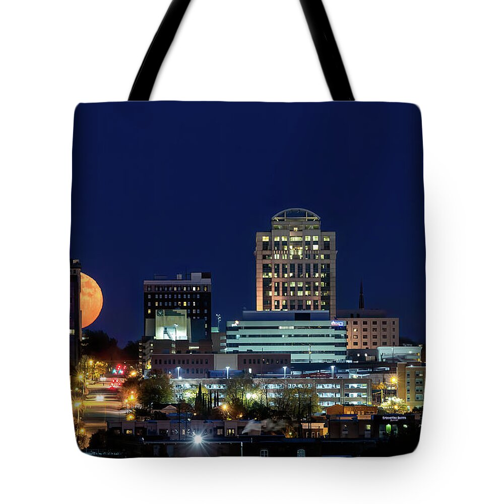 Moon Rise Tote Bag featuring the photograph Peek-A-Boo by Charles Hite