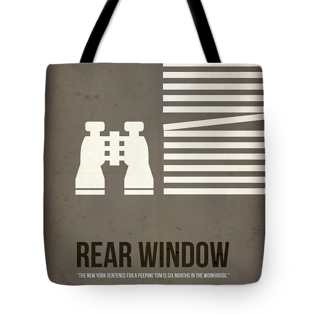 Rear Window Tote Bag featuring the digital art Peeping Tom by Naxart Studio