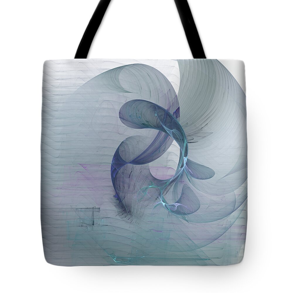 Periwinkle Tote Bag featuring the digital art Periwinkle by Ilia -