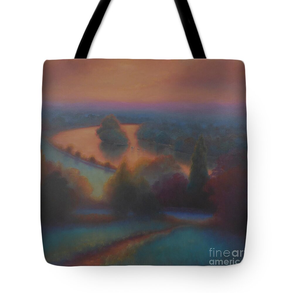 21st Century Tote Bag featuring the painting Petersham Autumn, 2018 by Lee Campbell