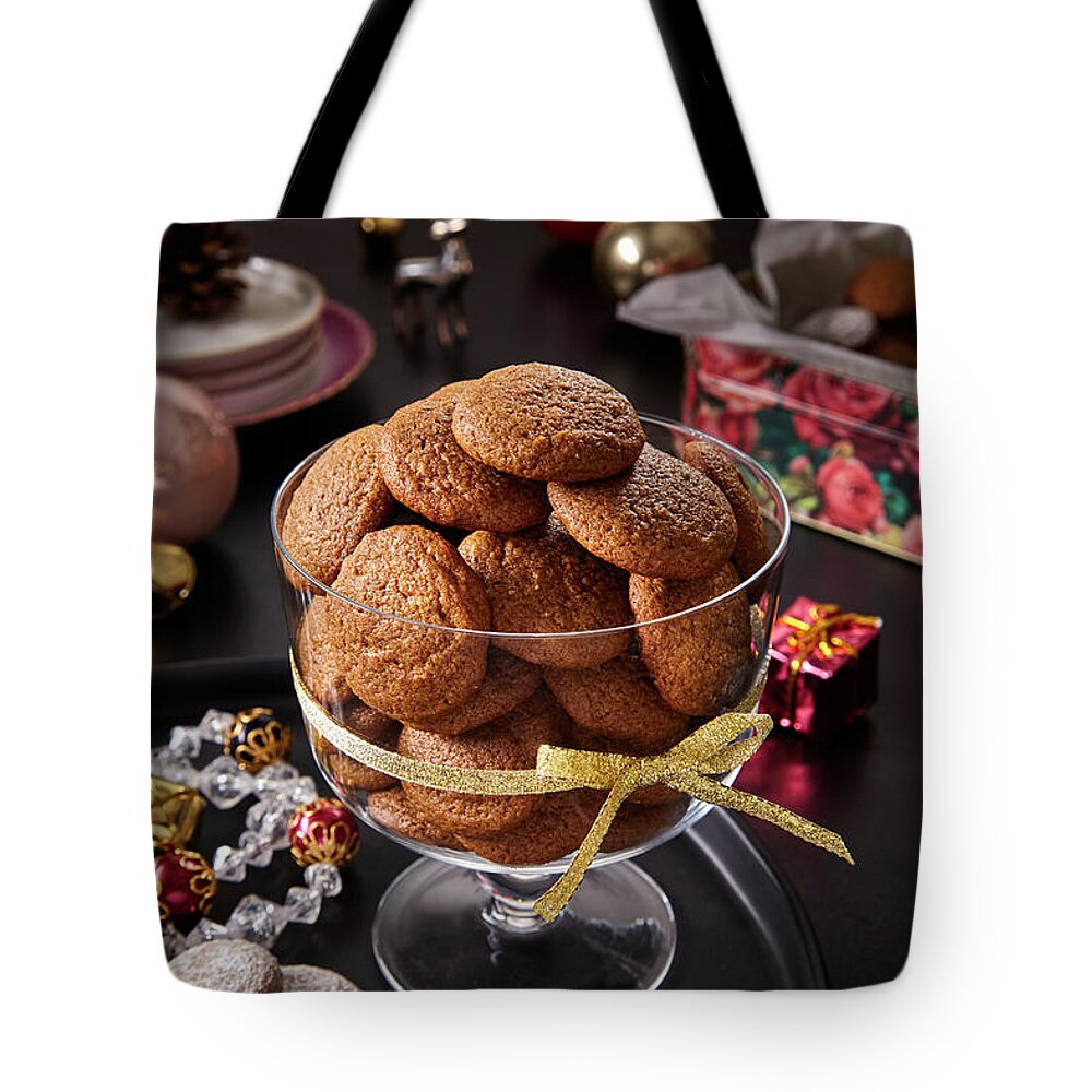 Cuisine At Home Tote Bag featuring the photograph Pfeffernusse cookies by Cuisine at Home