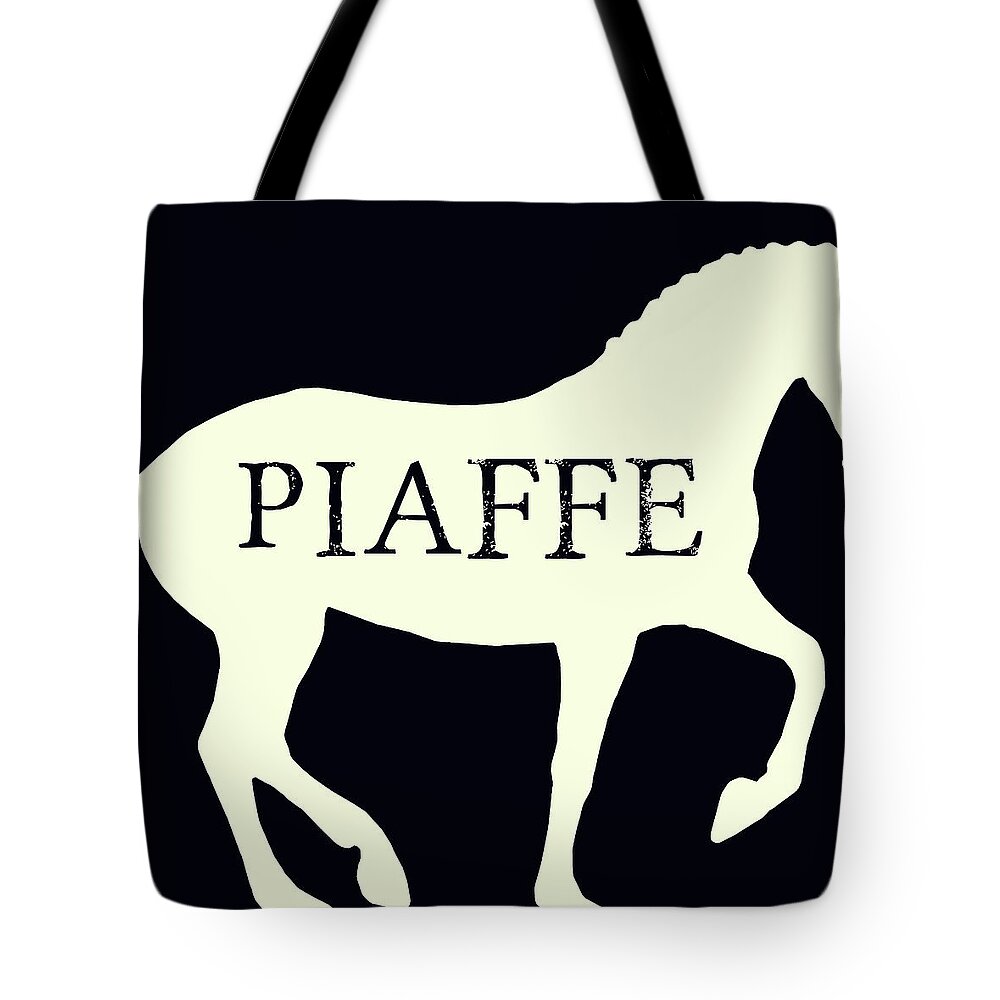 Animated Tote Bag featuring the photograph Piaffe Negative Squared by Dressage Design