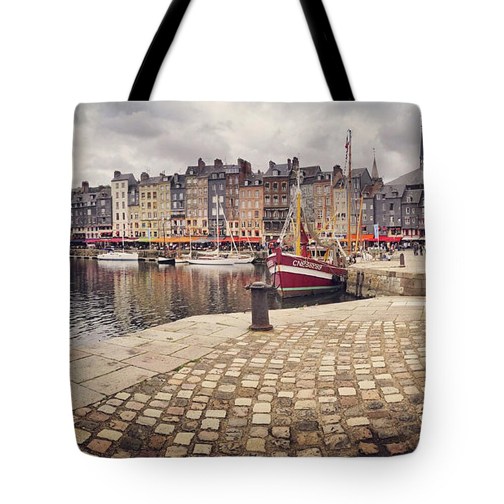 Europe Tote Bag featuring the photograph Picturesque France - Honfleur by Seeables Visual Arts