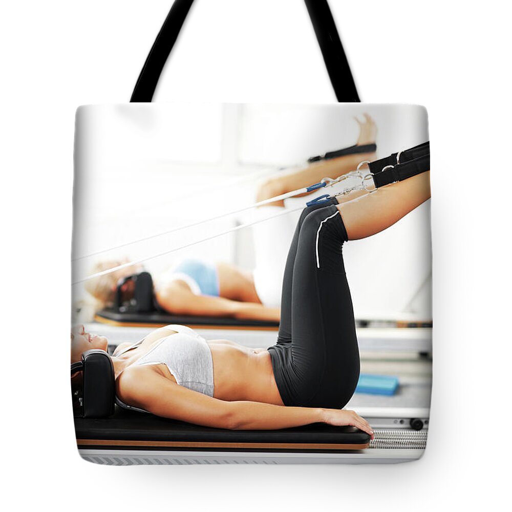 Recreational Pursuit Tote Bag featuring the photograph Pilates by Skynesher