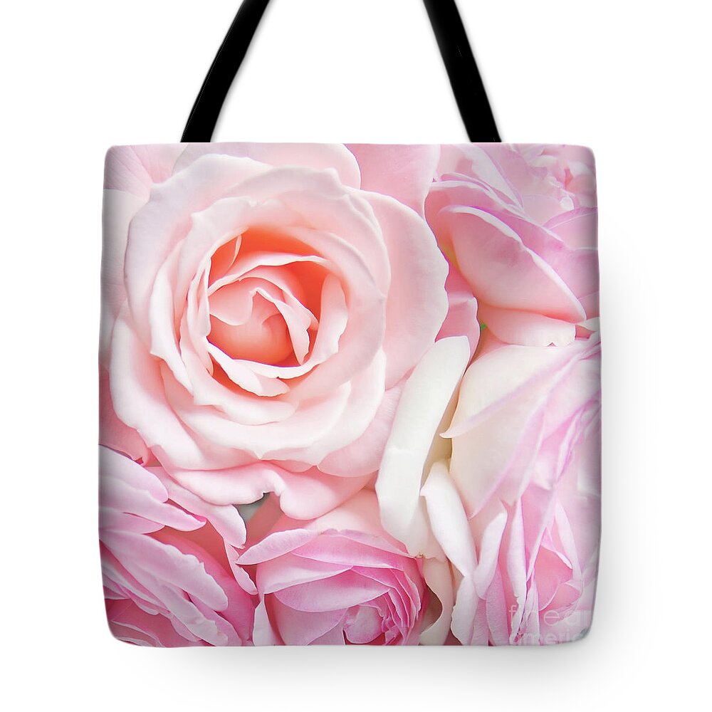 Roses Tote Bag featuring the photograph Pink Roses by Sylvia Cook