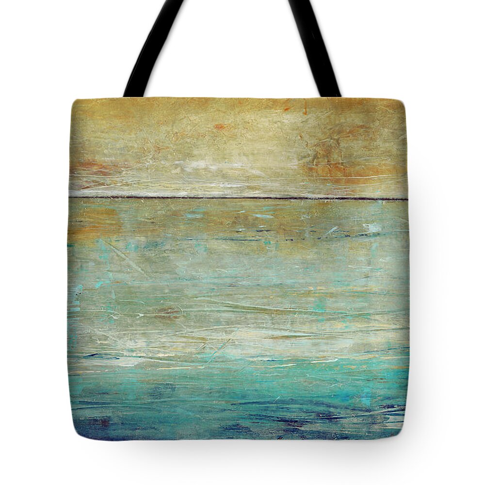 Landscapes Tote Bag featuring the painting Placid Water I by Tim Otoole
