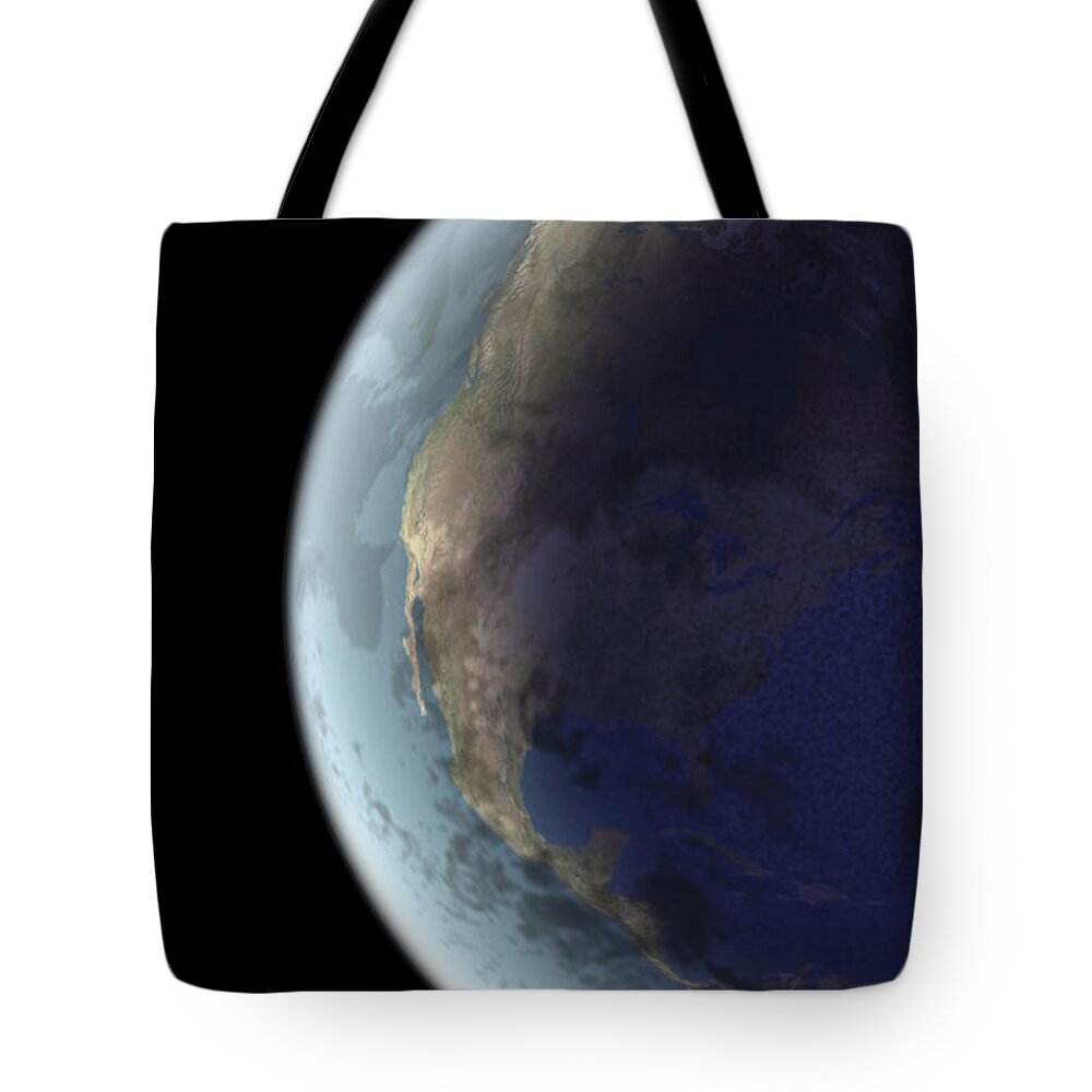 Exploration Tote Bag featuring the photograph Planet Earth From Space by Comstock Images