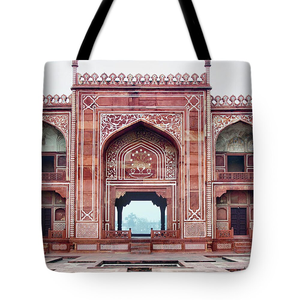Built Structure Tote Bag featuring the photograph Pleasure Pavilion At The Tomb Of by Photograph By Howard Koons