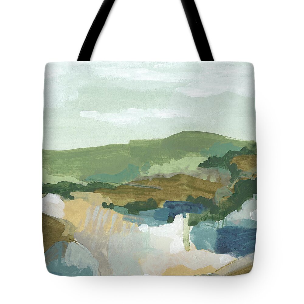 Landscapes & Seascapes+countryside Tote Bag featuring the painting Plein Air Primitive II by June Erica Vess