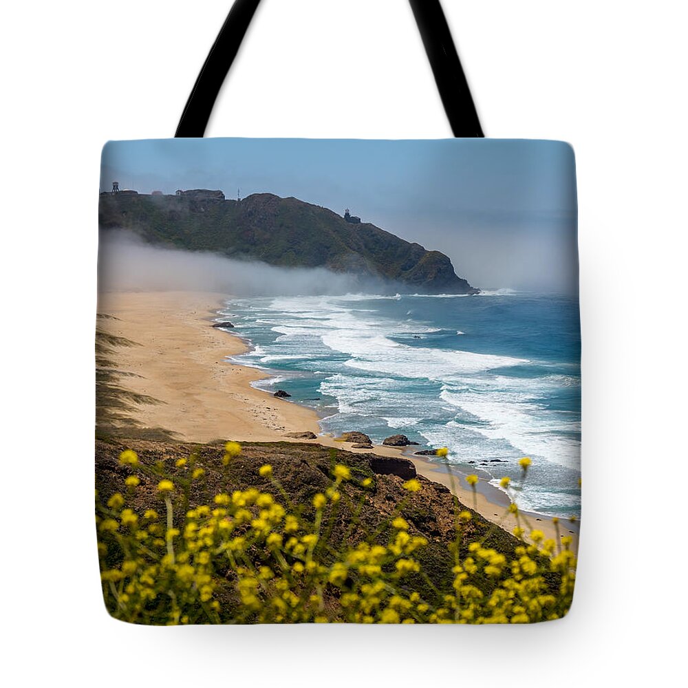Point Sur Lighthouse Tote Bag featuring the photograph Point Sur Lighthouse by Derek Dean
