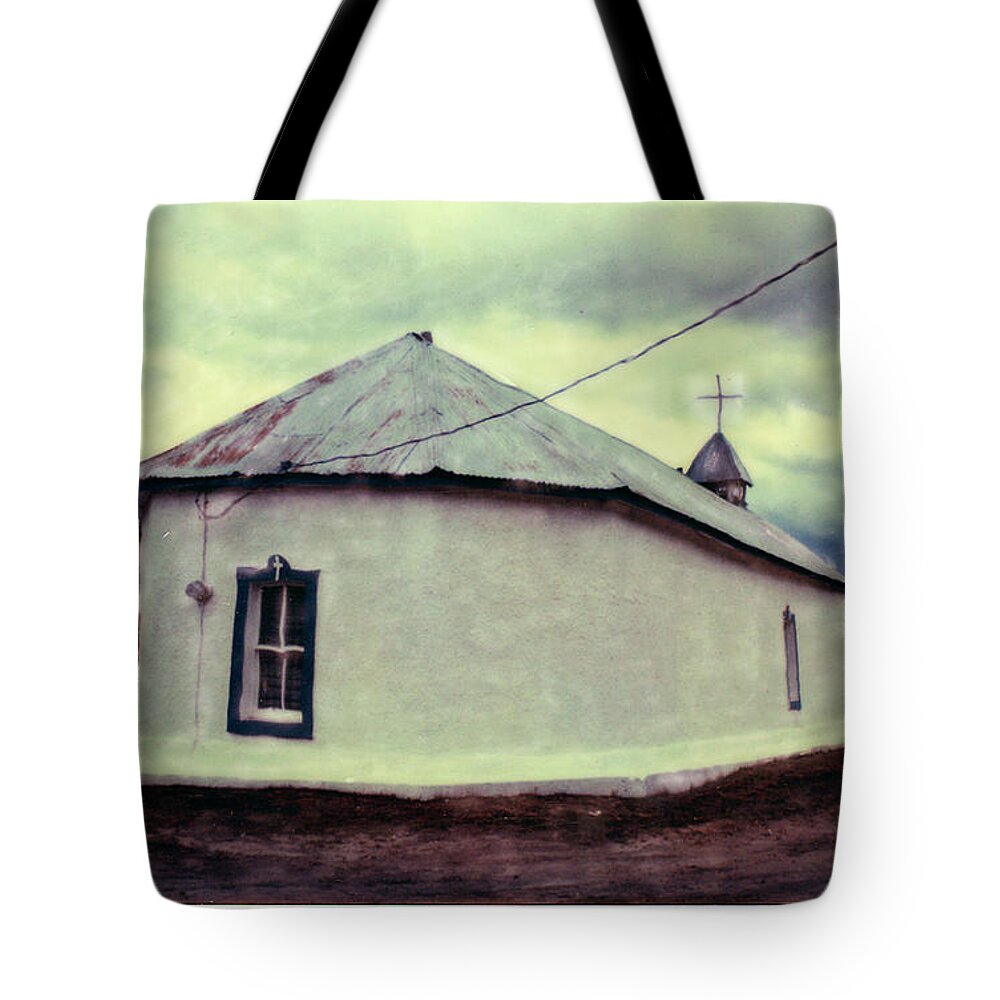 Vienna Tote Bag featuring the photograph Polaroid SX-70 Hand Manipulated 3 by Catherine Sobredo