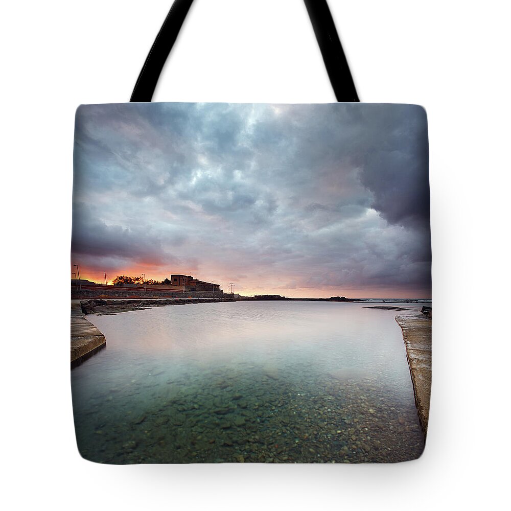 Swimming Pool Tote Bag featuring the photograph Pool Puertillo by Www.ginomaccanti.com