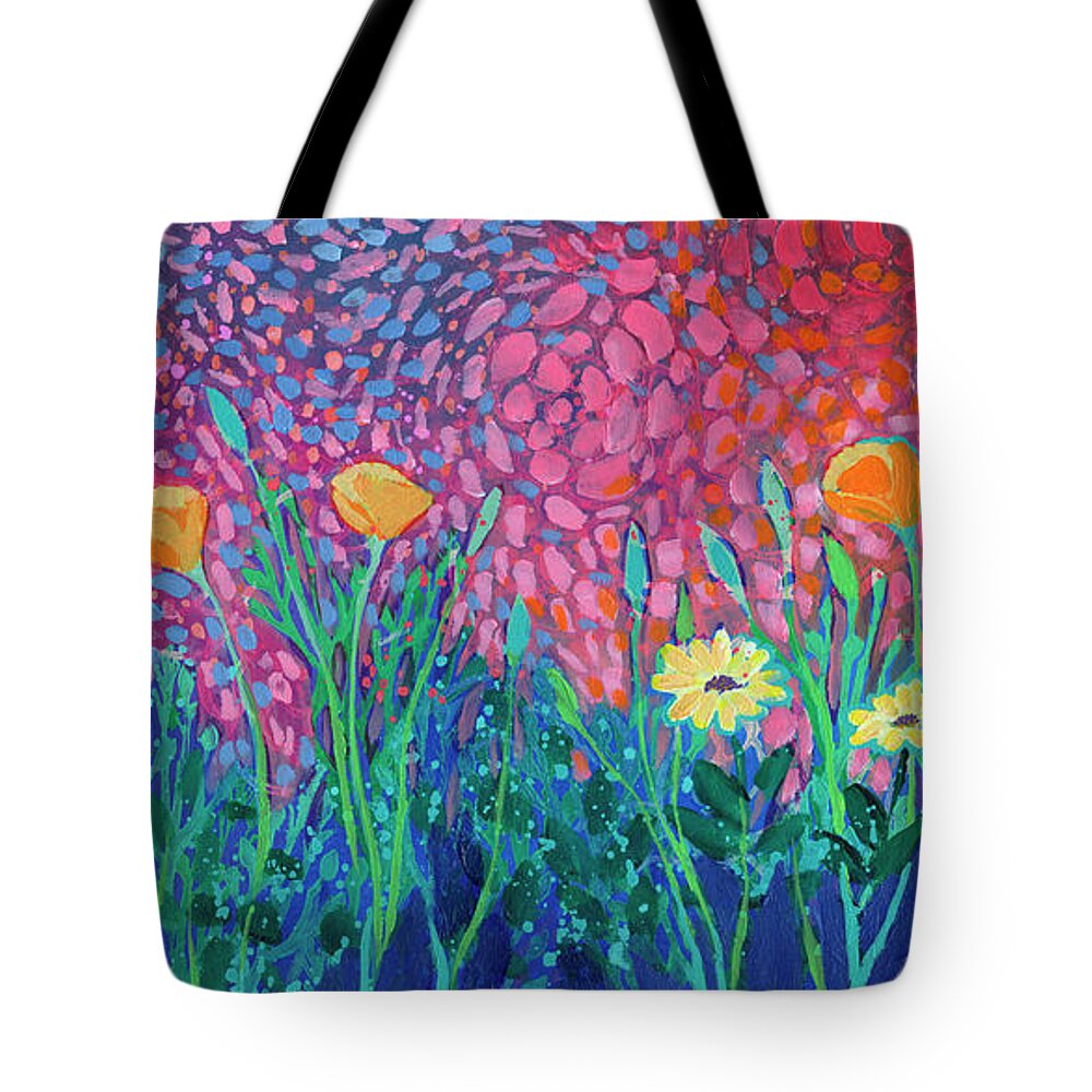 Poppy Tote Bag featuring the painting Poppies at Twilight by Jennifer Lommers