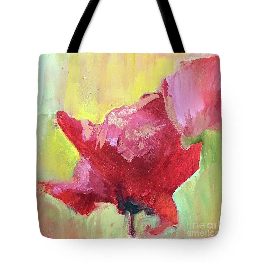 Poppy Painting Tote Bag featuring the painting Poppy 2 by B Rossitto