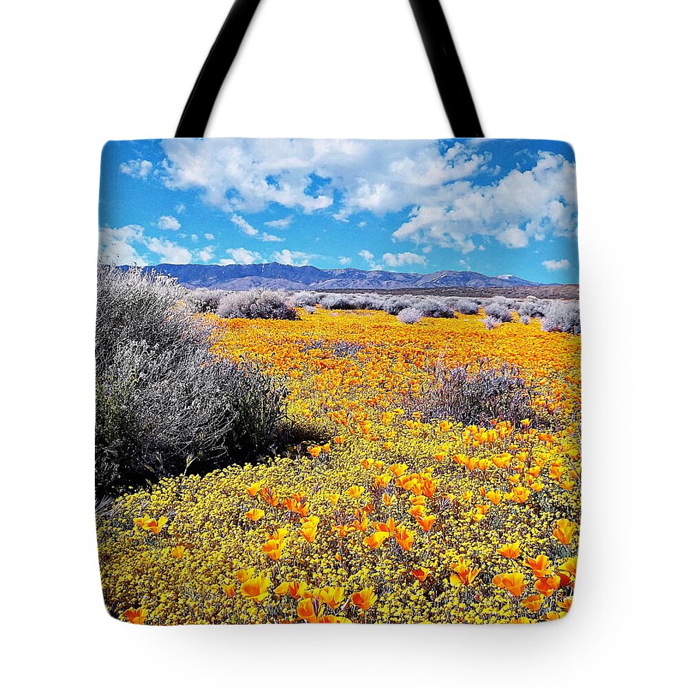 Poppies Tote Bag featuring the photograph Poppy Patch - California by Glenn McCarthy Art and Photography