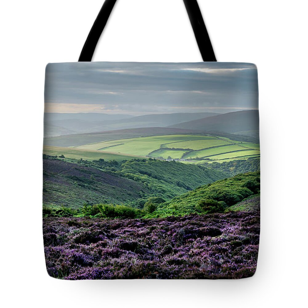 Scenics Tote Bag featuring the photograph Porlock Common Sunrise by Bob Small Photography