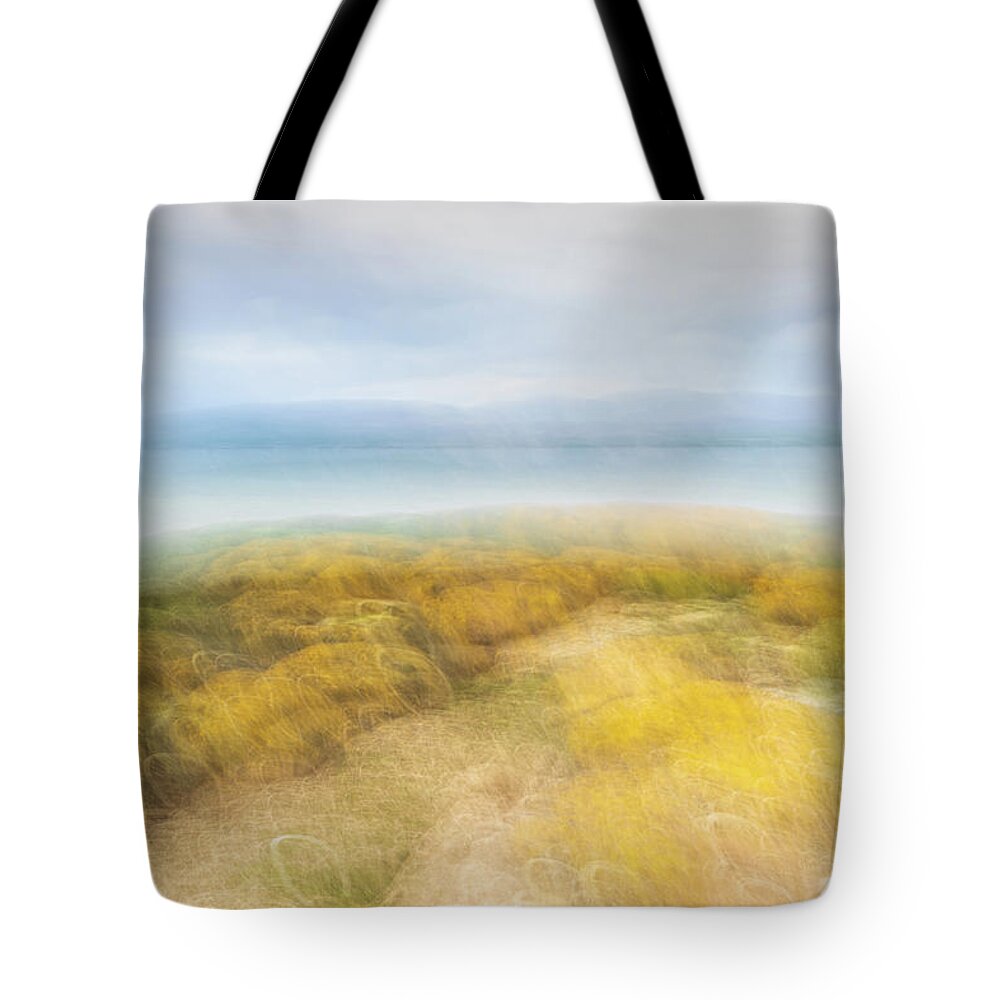 Abstract Tote Bag featuring the photograph Portencross by Adam West
