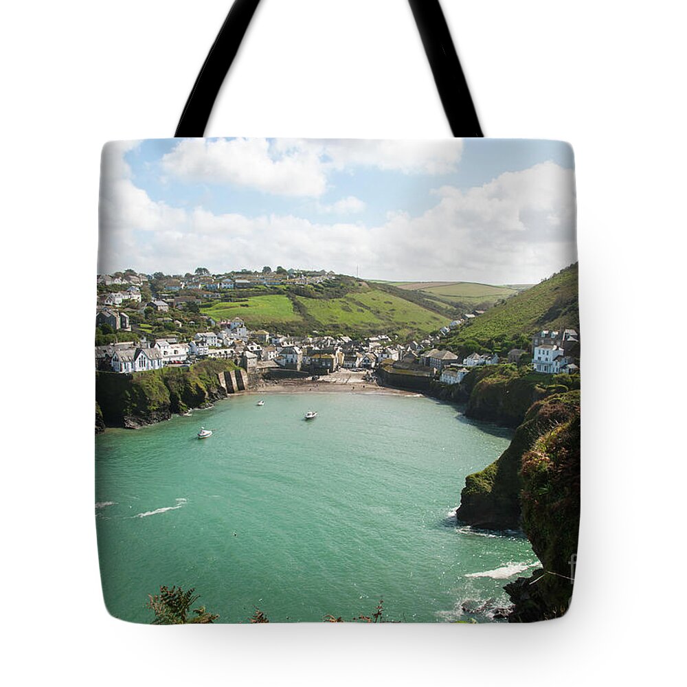 Port Isaac Tote Bag featuring the photograph Port Isaac Breakwater by James Lavott