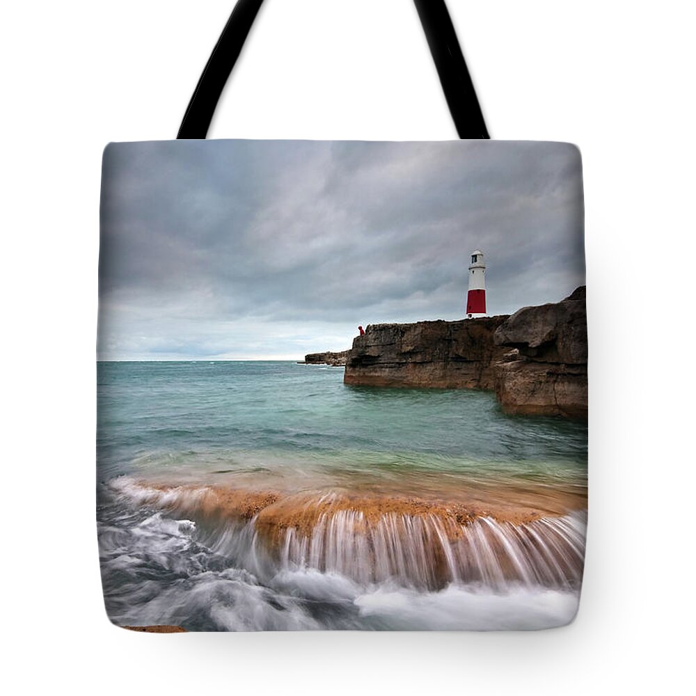 Dorset Tote Bag featuring the photograph Portland Splash by Rob Cherry
