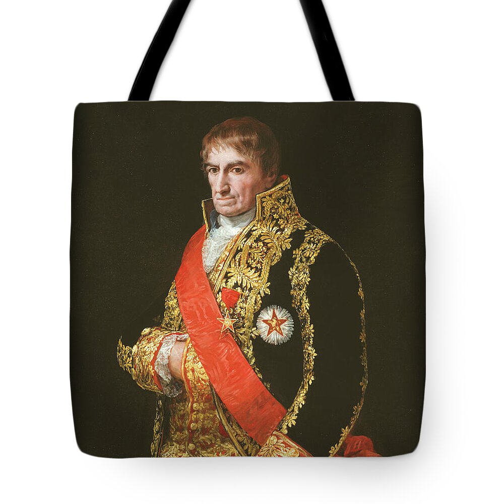 19th Century Art Tote Bag featuring the painting Portrait of General Jose Manuel Romero by Francisco Goya