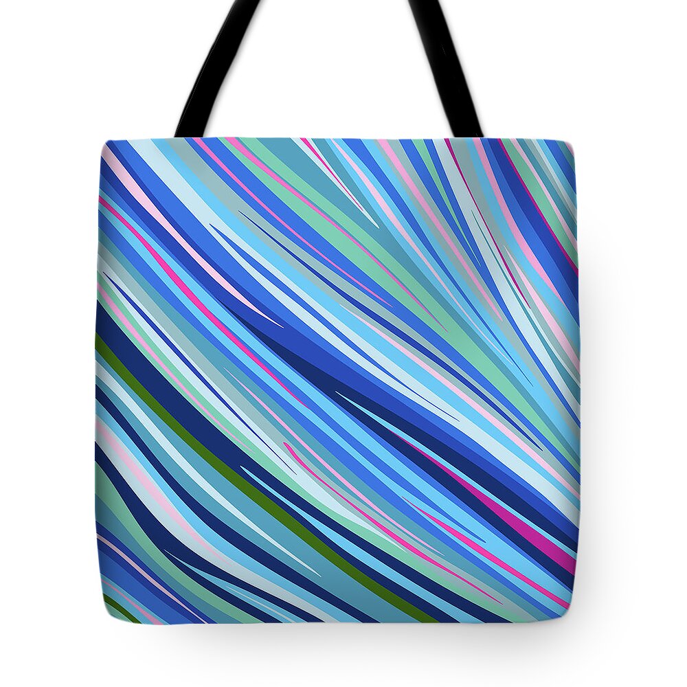 Nonobjective Tote Bag featuring the digital art Post-Medicated Calm #1 by James Fryer