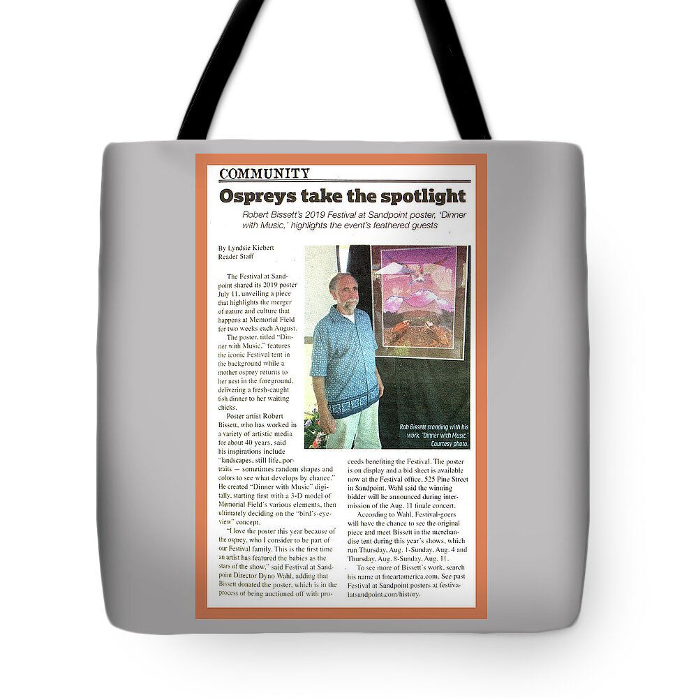 Festival Tote Bag featuring the digital art Poster Article by Robert Bissett