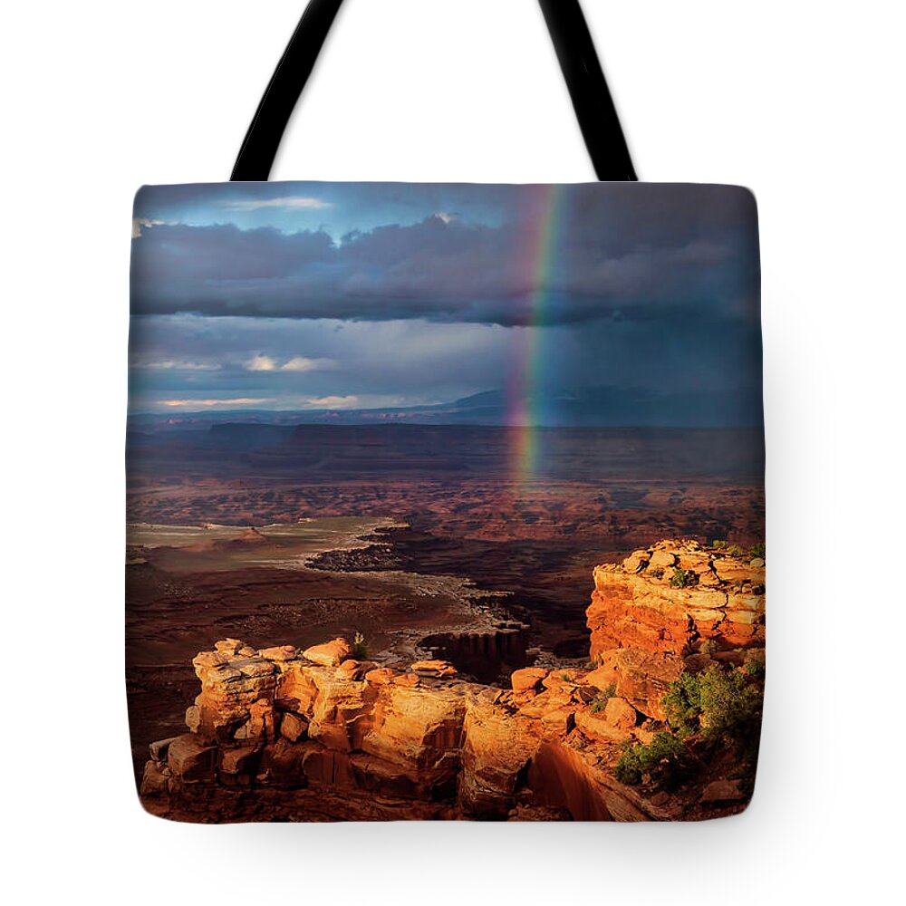 Rainbow Tote Bag featuring the photograph Pot of Gold by David Soldano