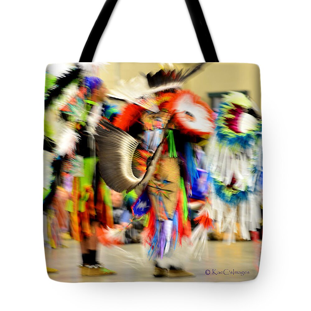 Powwow Tote Bag featuring the photograph Powwow Abstraction #4 by Kae Cheatham