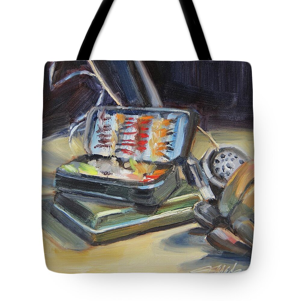 Oil Painting Tote Bag featuring the painting Preparations by Tracy Male