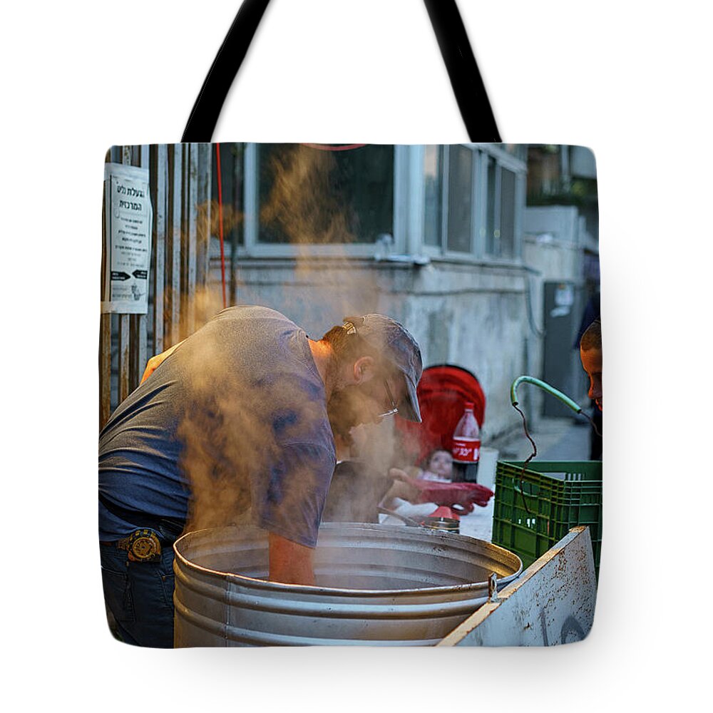People Tote Bag featuring the photograph Preparing Dishes For Passover by Uri Baruch