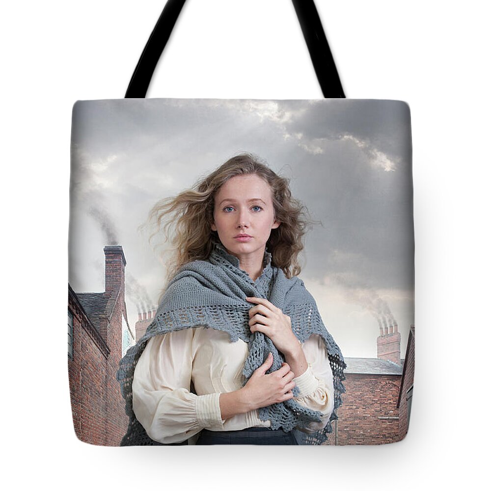 Victorian Tote Bag featuring the photograph Pretty Working Class Victorian Woman by Lee Avison