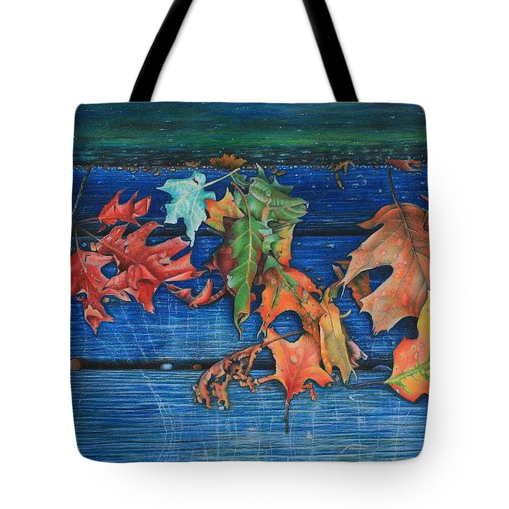 Four Seasons Tote Bag featuring the drawing Primary Season by Pamela Clements