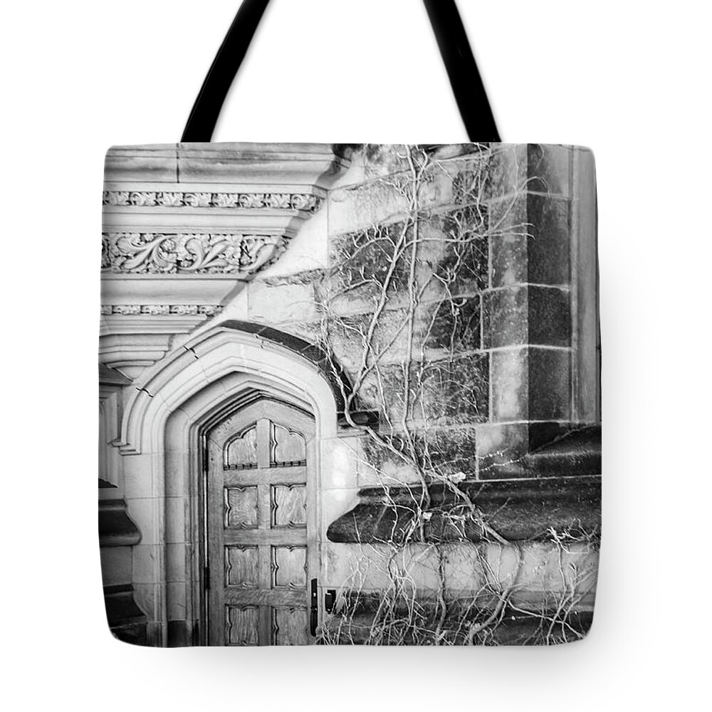 Princeton University Tote Bag featuring the photograph Princeton University Doorway by Susan Candelario