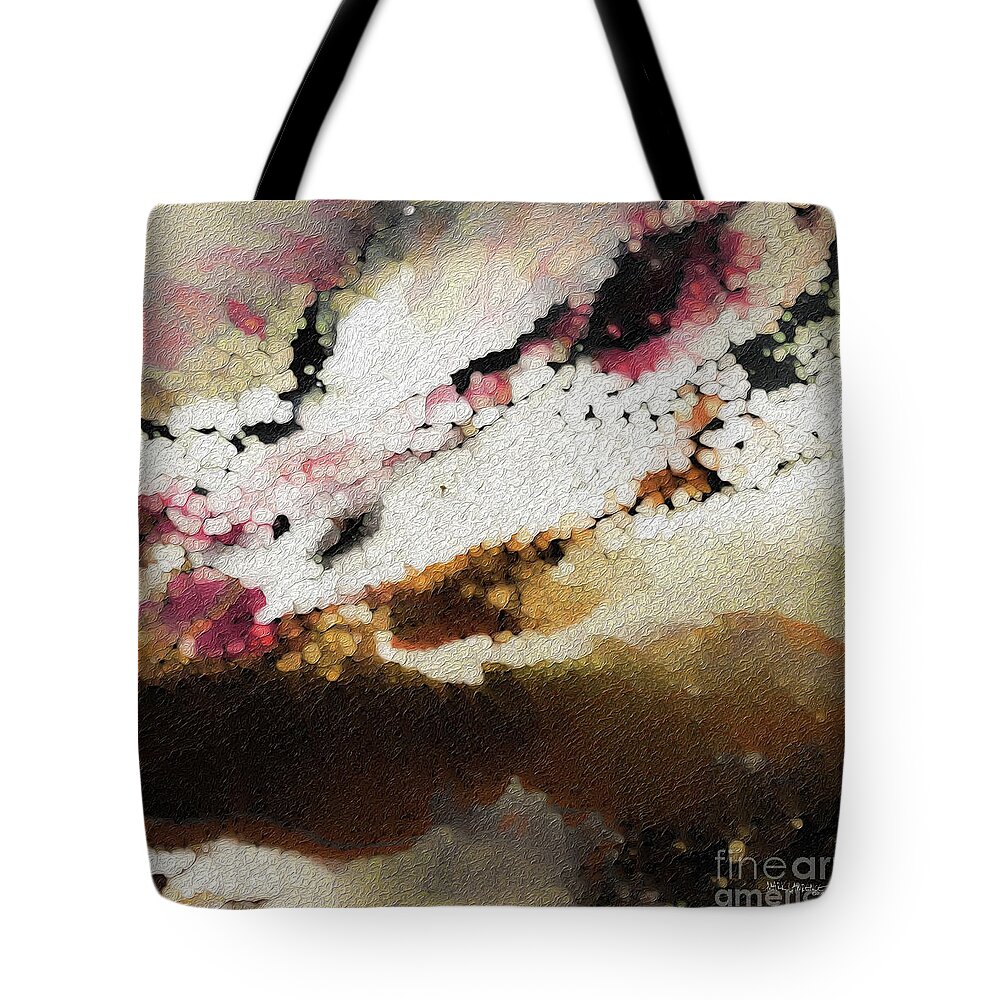 Red Tote Bag featuring the painting Proverbs 21 21. The Greatest Pursuit of All by Mark Lawrence